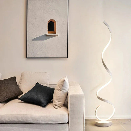 Lampa Podłogowa LED Spiralna Ściemniana Nowoczesne Oświetlenie