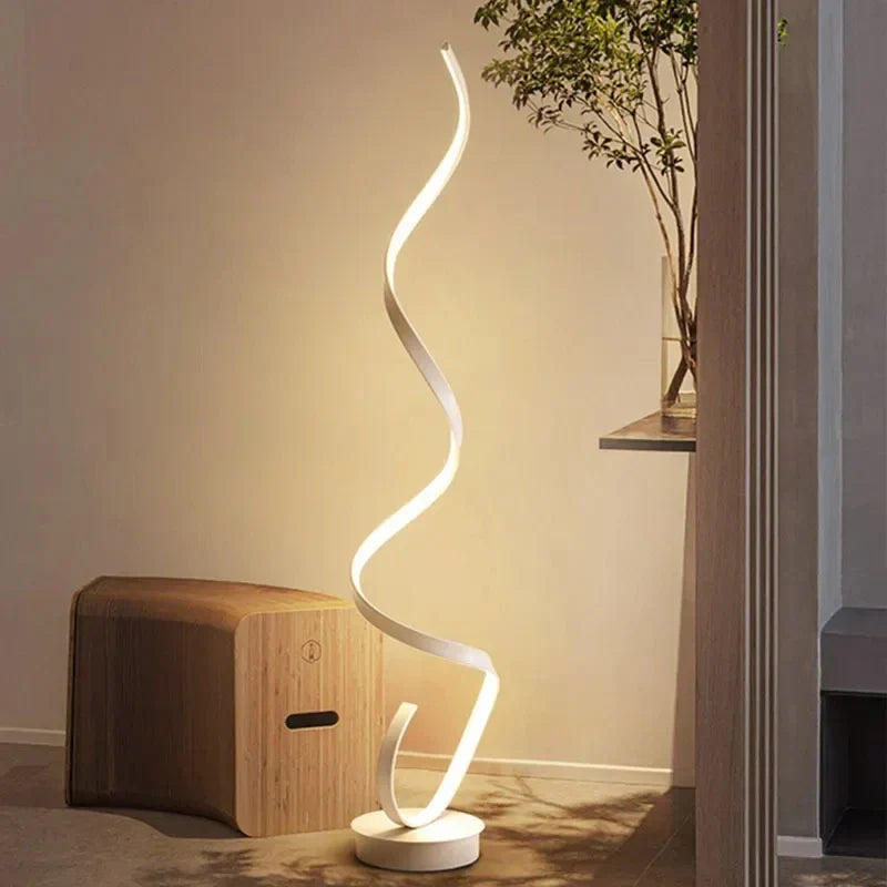 Lampa Podłogowa LED Spiralna Ściemniana Nowoczesne Oświetlenie