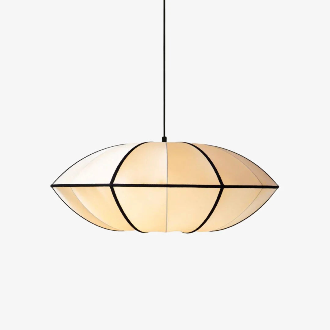 Lampă suspendată LED ovală, în stil japonez, decorativă