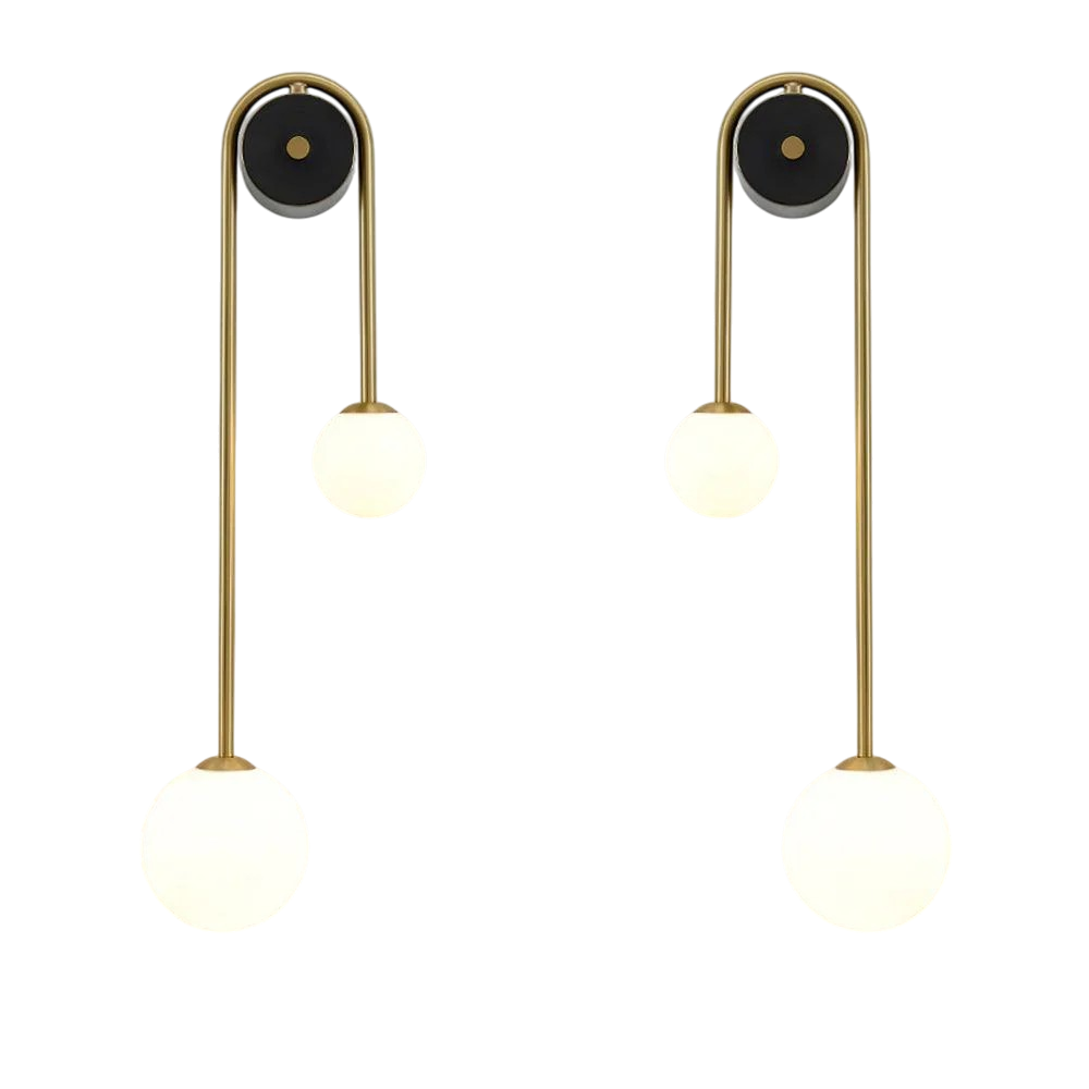 Minimalistyczna Łukowa Lampa Ścienna LED Z Podwójną Kulą