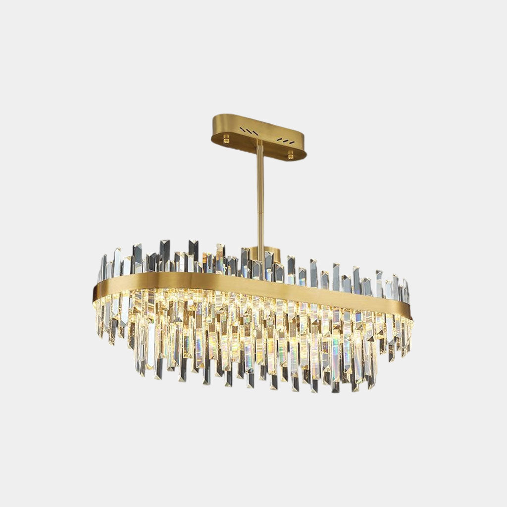 Moderní kulatý nebo oválný stropní LED lustr