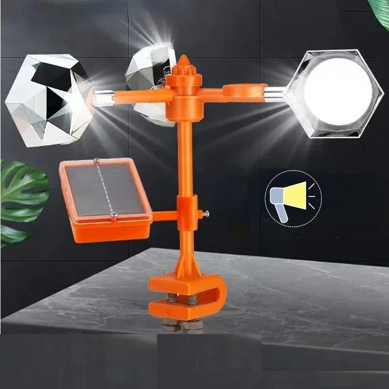 Solarny Odstraszacz Ptaków 360° Obrotowy Odblaskowy Hero