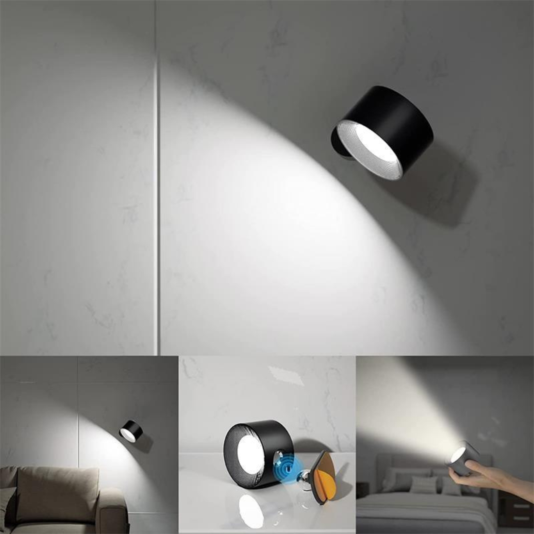 Bezprzewodowa Akumulatorowa Lampa Ścienna LED