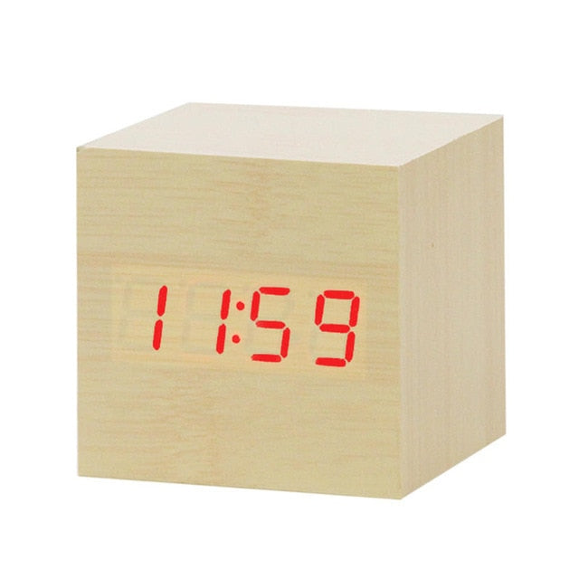 Cyfrowy Budzik Minimalistyczny Z Wyświetlaczem LED