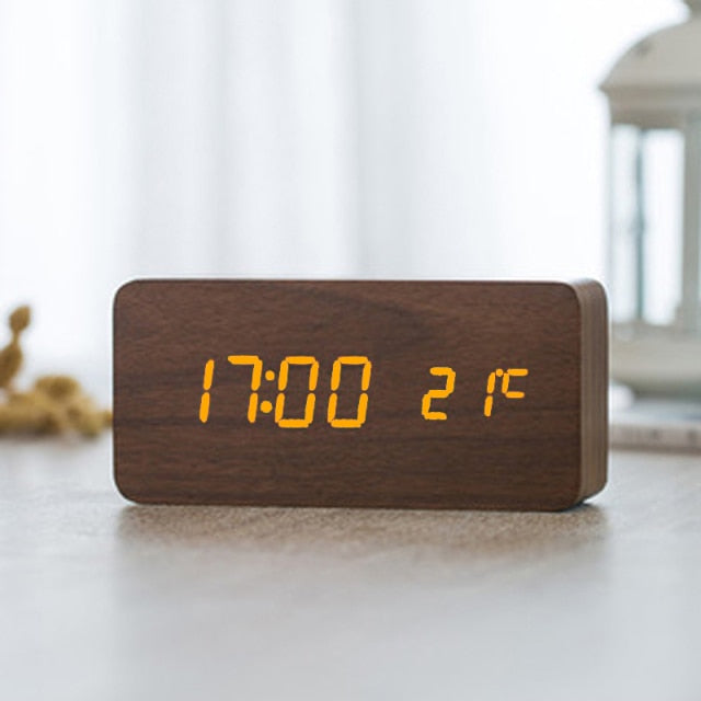 Cyfrowy Budzik Minimalistyczny Z Wyświetlaczem LED