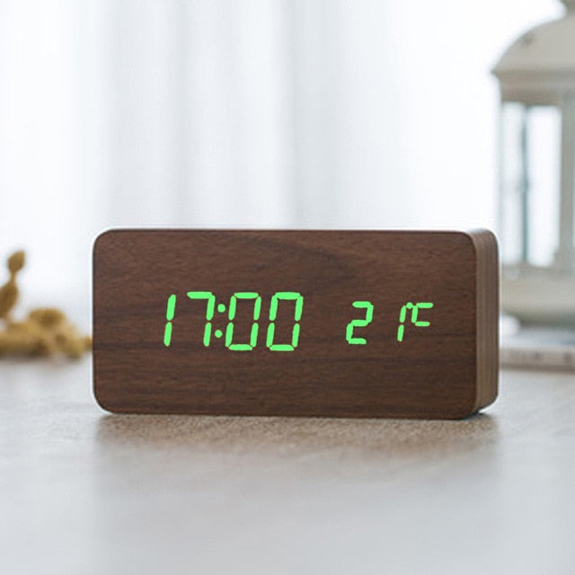 Cyfrowy Budzik Minimalistyczny Z Wyświetlaczem LED