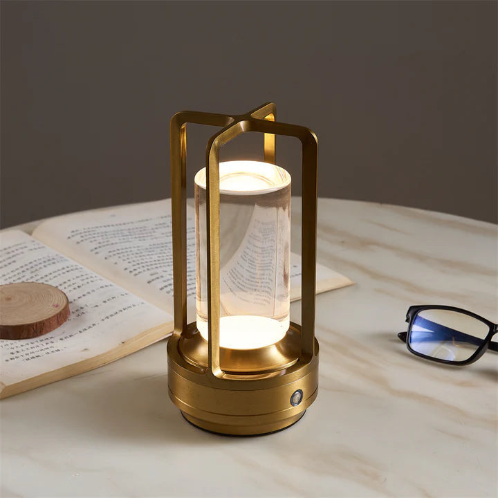 Cylindryczna Lampa Latarnia Stołowa LED Bezprzewodowa Dotykowa