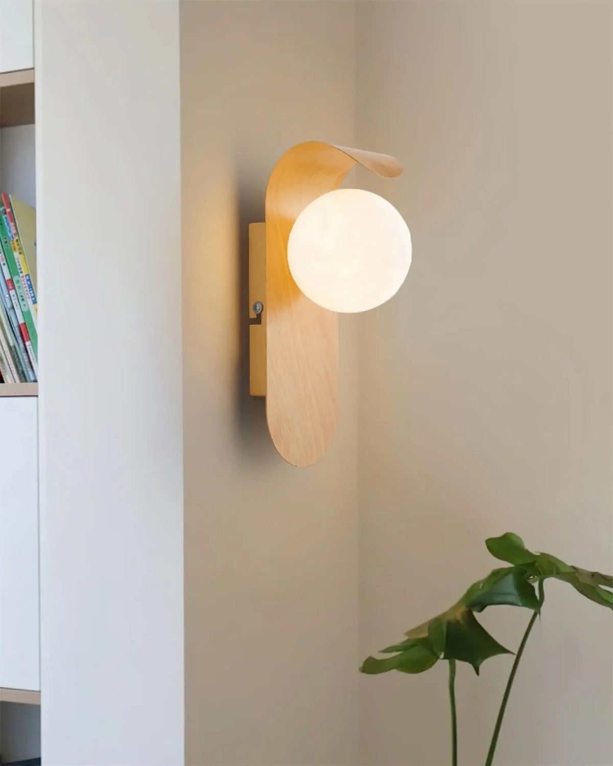 Kinkiet Japandi Ścienny Kula LED