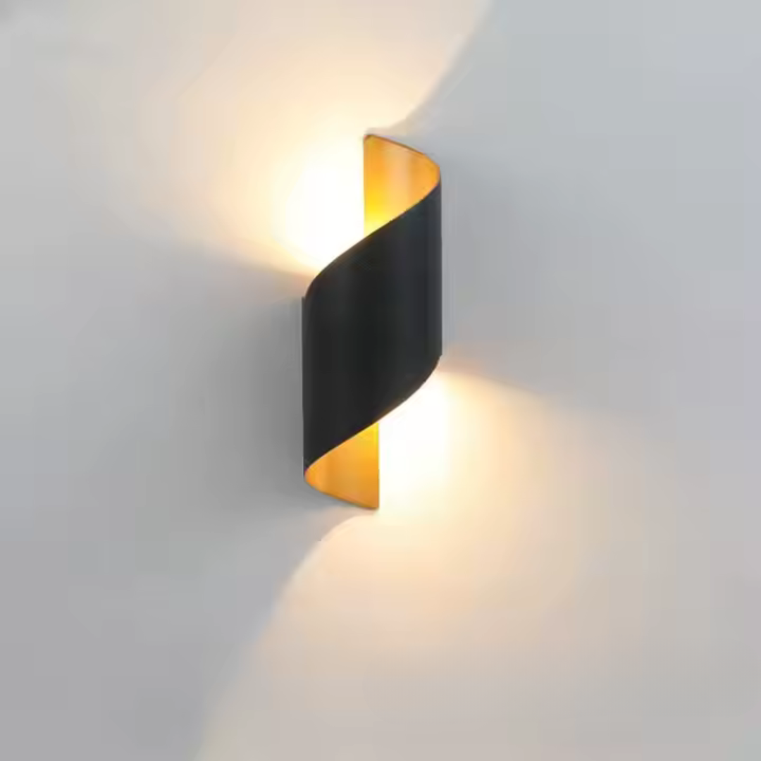 Kinkiet LED Spiralny Nowoczesna Lampa Ścienna Góra Dół