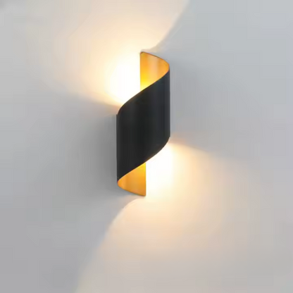 Kinkiet LED Spiralny Nowoczesna Lampa Ścienna Góra Dół
