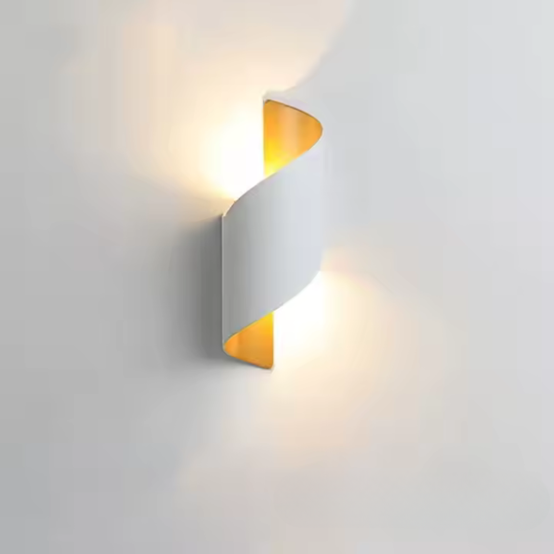 Kinkiet LED Spiralny Nowoczesna Lampa Ścienna Góra Dół