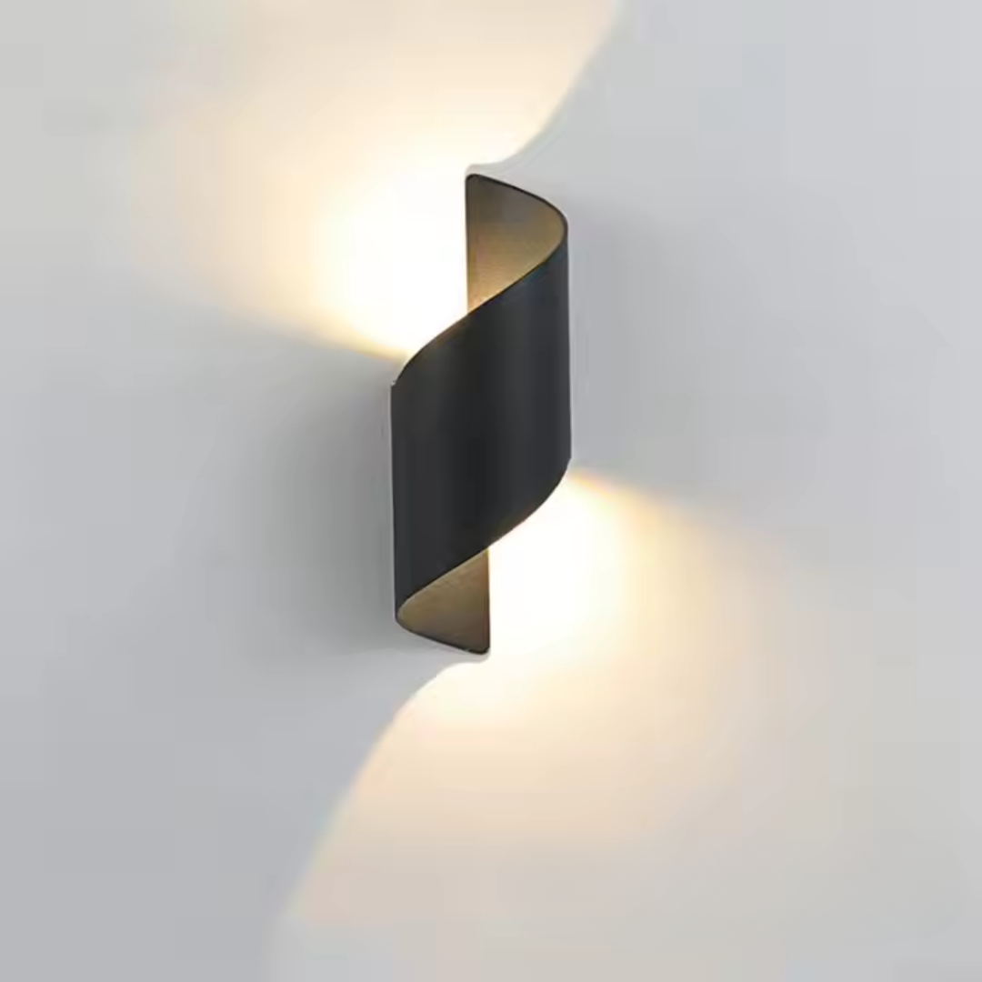Kinkiet LED Spiralny Nowoczesna Lampa Ścienna Góra Dół