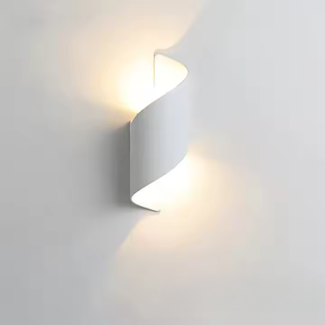 Kinkiet LED Spiralny Nowoczesna Lampa Ścienna Góra Dół