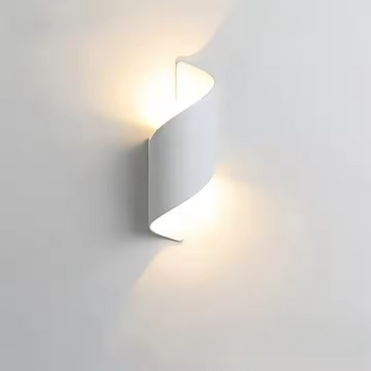 Kinkiet LED Spiralny Nowoczesna Lampa Ścienna Góra Dół