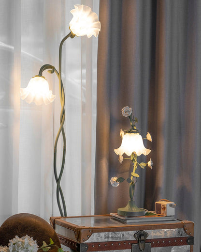 Kwiatowa Lampa Podłogowa Dekoracyjne Oświetlenie Nastrojowe