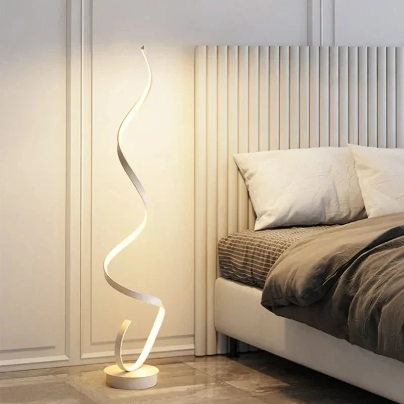 Lampa Podłogowa LED Spiralna Ściemniana Nowoczesne Oświetlenie