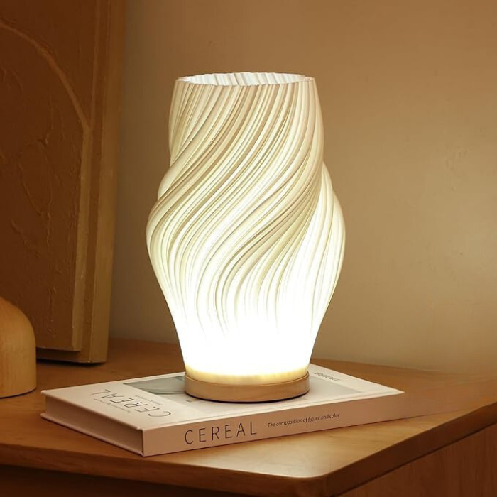 Lampa Stołowa LED Rzeźbiona Nocna Lampka