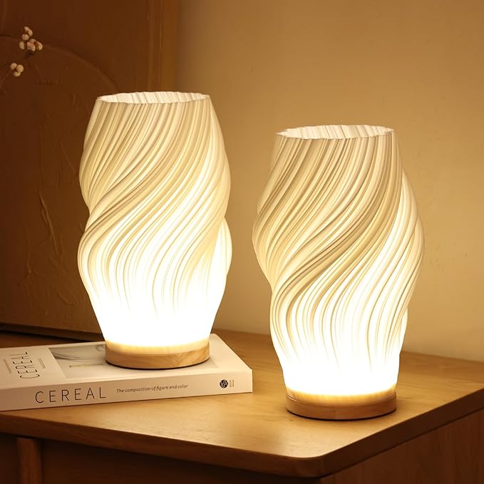 Lampa Stołowa LED Rzeźbiona Nocna Lampka
