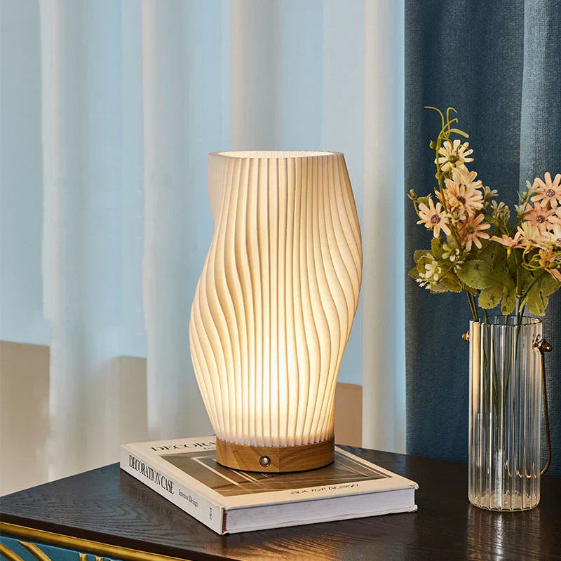 Lampa Stołowa LED Rzeźbiona Nocna Lampka