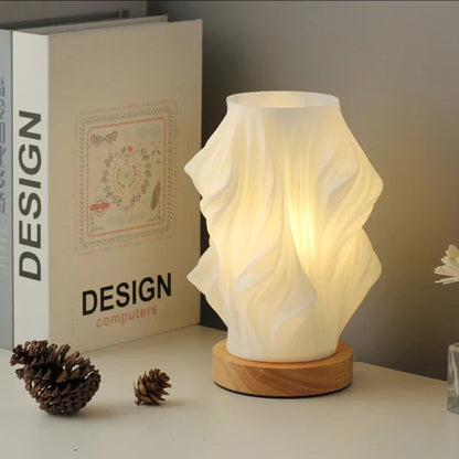 Lampa Stołowa LED Rzeźbiona Nocna Lampka