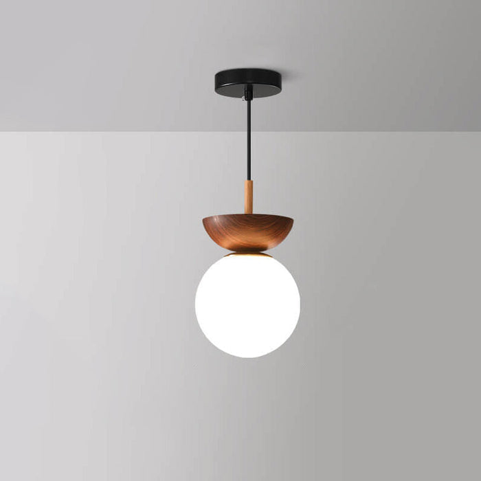 Lampă de tavan LED tip glob, în stil japonez, cu luminozitate reglabilă