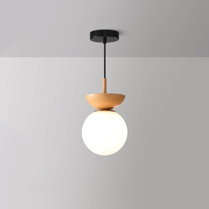 Lampă de tavan LED tip glob, în stil japonez, cu luminozitate reglabilă