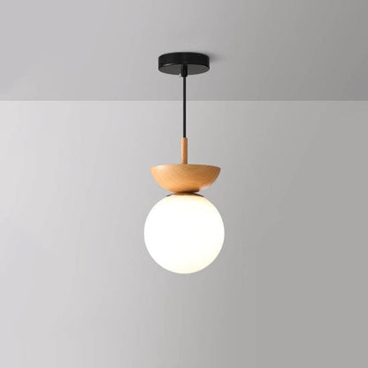 Lampă de tavan LED tip glob, în stil japonez, cu luminozitate reglabilă