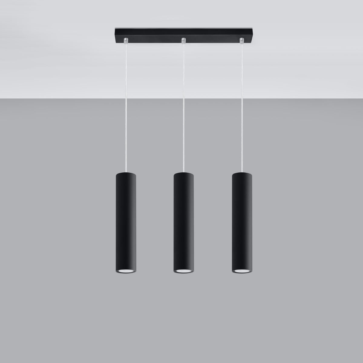 Lampa Wisząca Cylindryczna 3 Punktowa Nowoczesne Oświetlenie