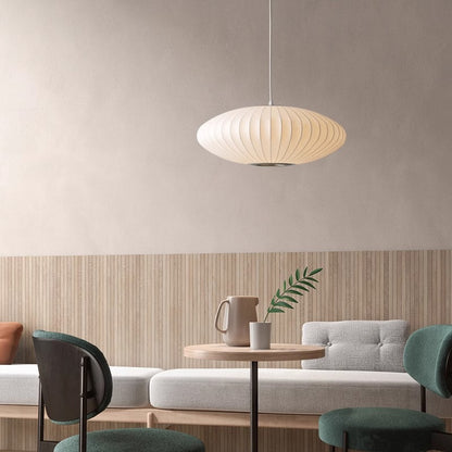 Lampa Wisząca Japandi Owalna Nad Stół