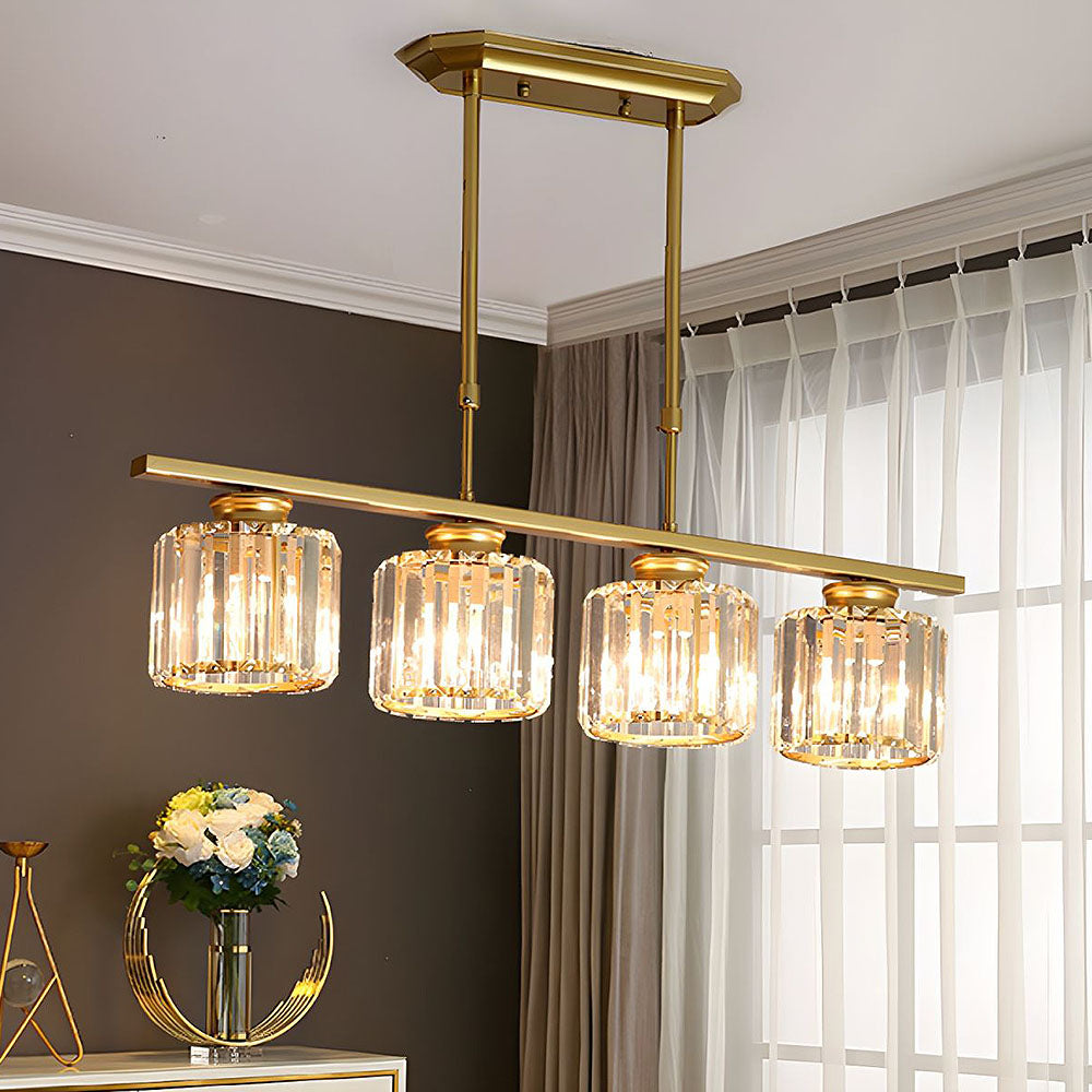 Lampa Wisząca Liniowa 3 Płomienie Szklane Klosze Do Stołu Jadalnianego I Wyspy Kuchennej