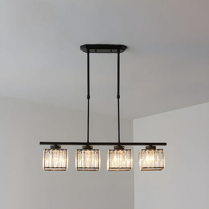 Lampa Wisząca Liniowa 3 Płomienie Szklane Klosze Do Stołu Jadalnianego I Wyspy Kuchennej