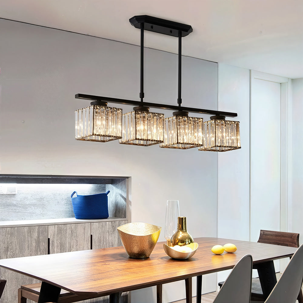 Lampa Wisząca Liniowa 3 Płomienie Szklane Klosze Do Stołu Jadalnianego I Wyspy Kuchennej