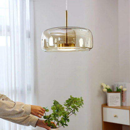 Pendant Light with a Curved Shade