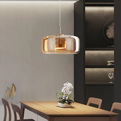 Pendant Light with a Curved Shade