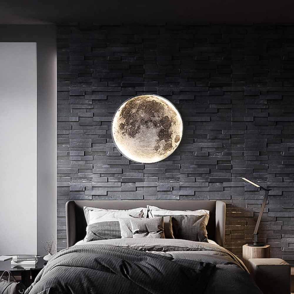 Lampa Ścienna Sufitowa Księżyc 3D LED Do Salonu Do Sypialni