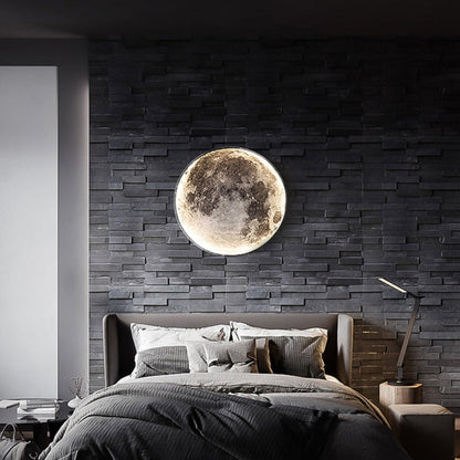 Lampa Ścienna Sufitowa Księżyc 3D LED Do Salonu Do Sypialni
