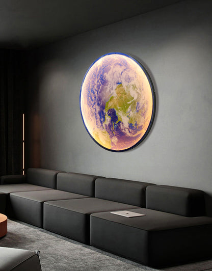 Lampa Ścienna Sufitowa Księżyc 3D LED Do Salonu Do Sypialni