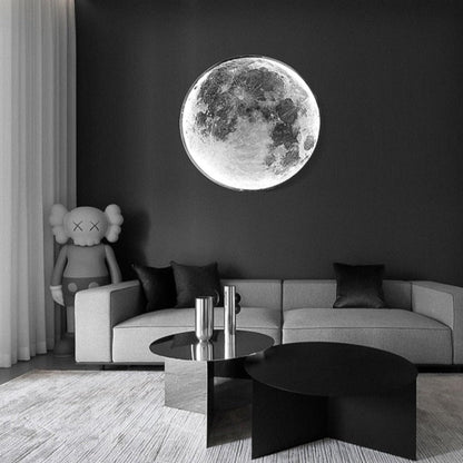 Lampa Ścienna Sufitowa Księżyc 3D LED Do Salonu Do Sypialni