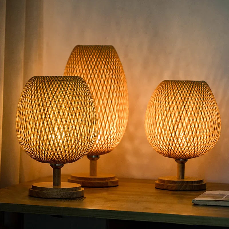 Lampka Stołowa Boho Vintage Rustykalna LED Dekoracyjna