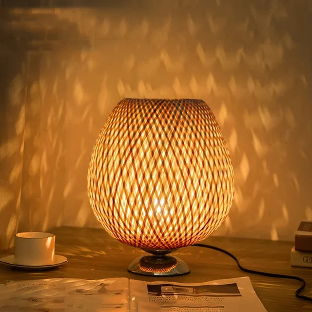 Lampka Stołowa Boho Vintage Rustykalna LED Dekoracyjna