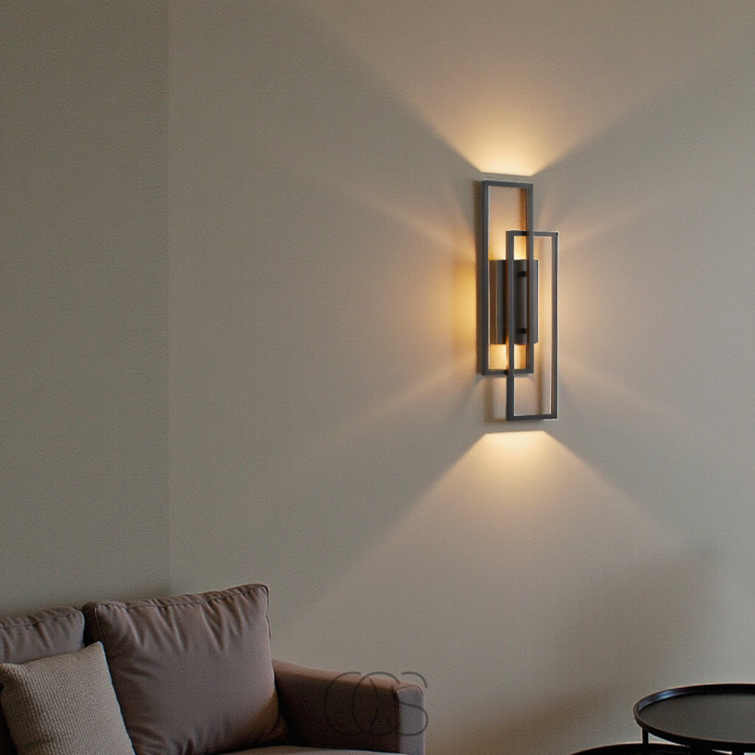 Nowoczesna Geometryczna Lampa Ścienna LED Ściemniana Z Pilotem