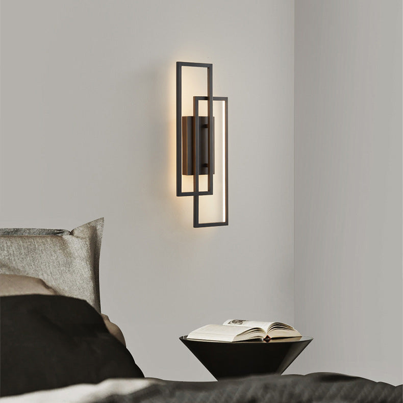 Nowoczesna Geometryczna Lampa Ścienna LED Ściemniana Z Pilotem