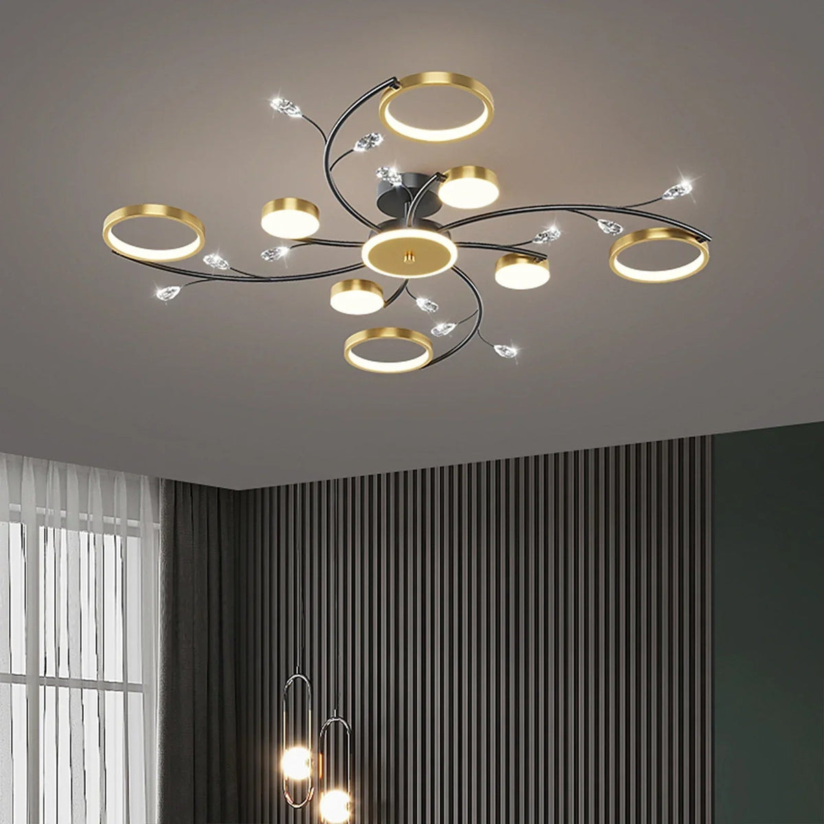 Nowoczesna Lampa Sufitowa LED Zdalnie Ściemniana