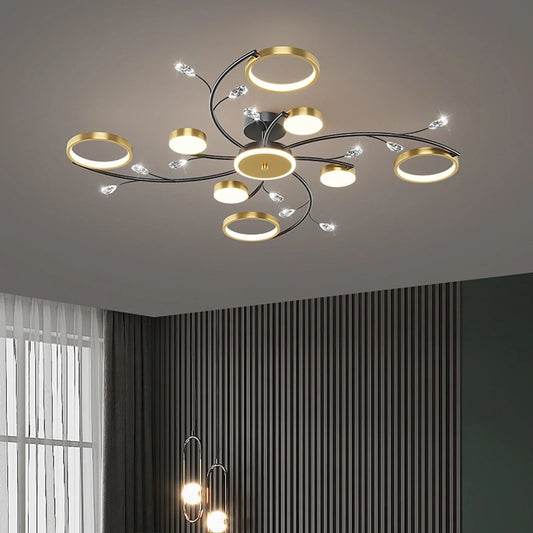 Nowoczesna Lampa Sufitowa LED Zdalnie Ściemniana