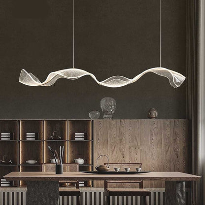 Nowoczesna Lampa Wisząca LED Falista Nad Stół Jadalniany Do Salonu I Jadalni