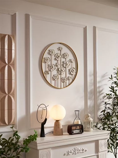 Decorațiune rotundă de perete cu flori