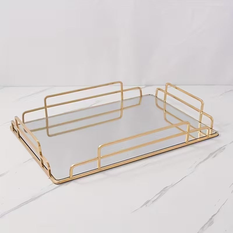 Rectangular Gold Table Tray