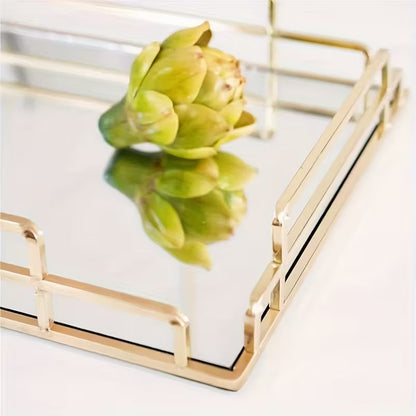 Rectangular Gold Table Tray