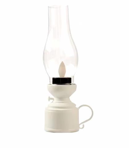 Retro dekorativní stolní LED lampa ve stylu olejové lampy