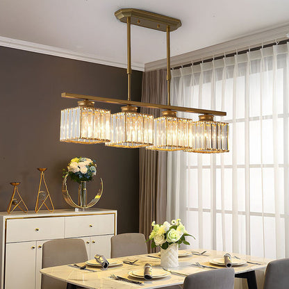 Lampa Wisząca Liniowa 3 Płomienie Szklane Klosze Do Stołu Jadalnianego I Wyspy Kuchennej